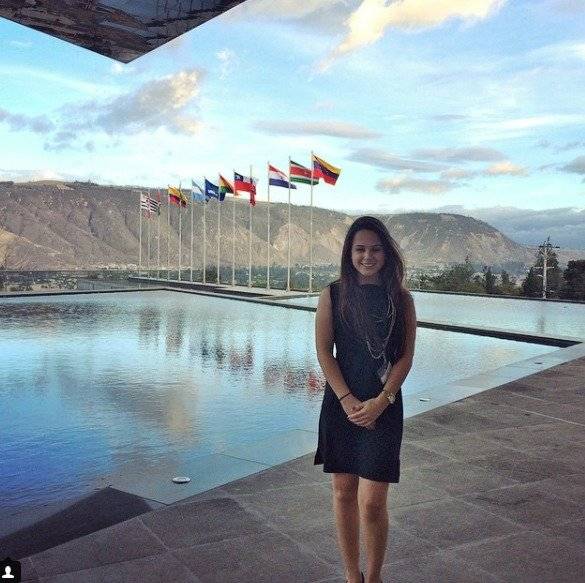 Daniela Almeida en una actividad de la ONU