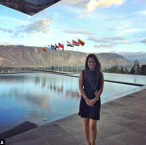 Daniela Almeida en una actividad de la ONU