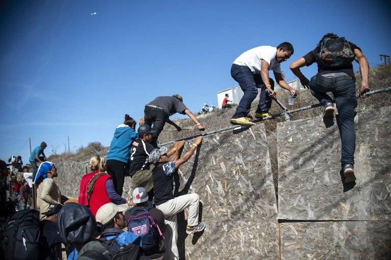 Migrantes en Tijuana