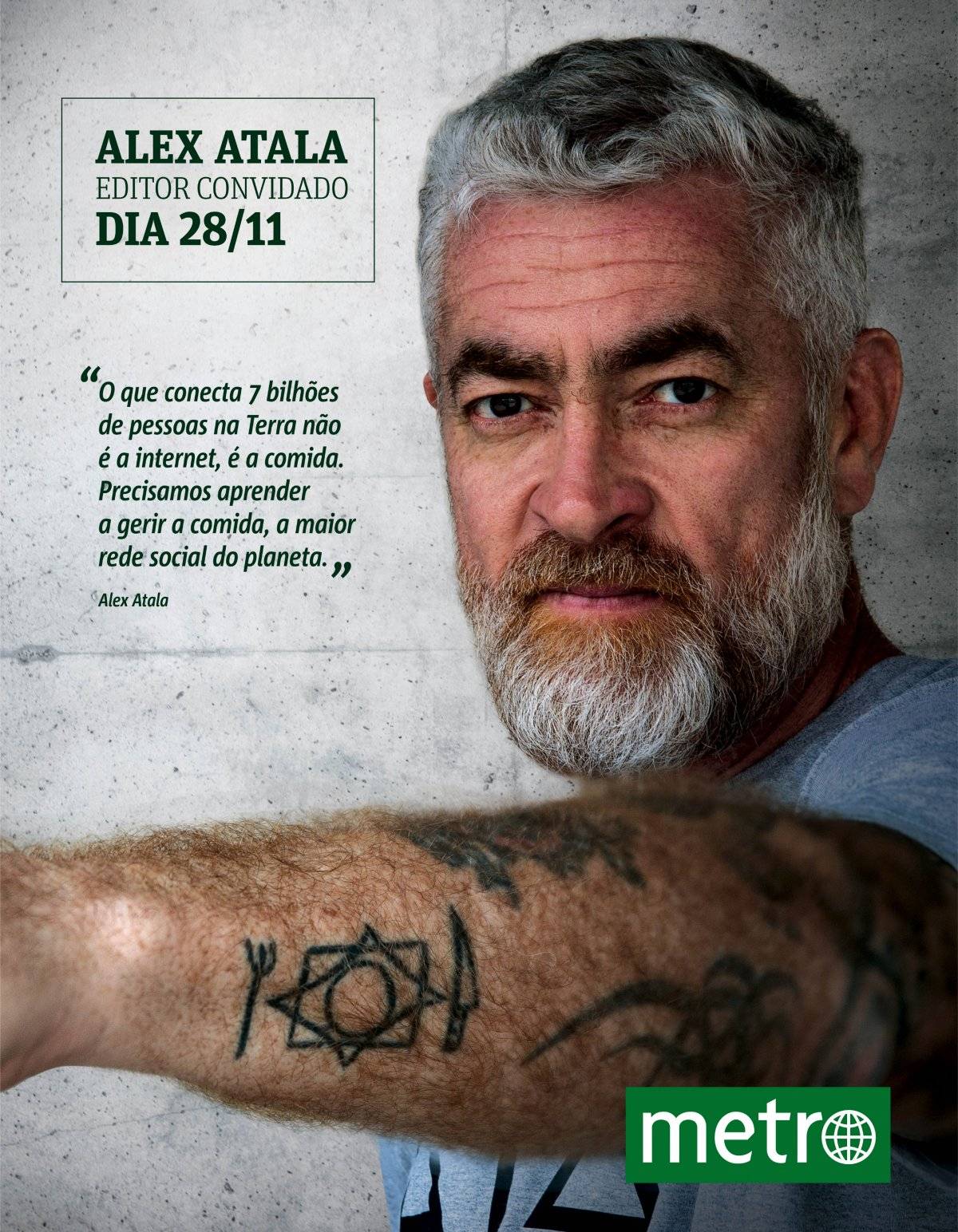 Alex Atala editor convidado Metro Jornal