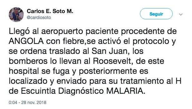Ministro de Salud informa sobre caso de malaria