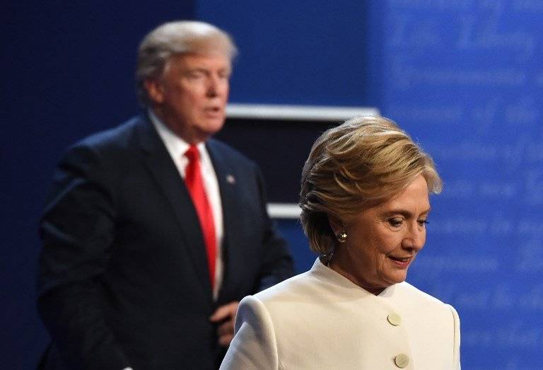 Donald Trump y Hillary Clinton en 2016