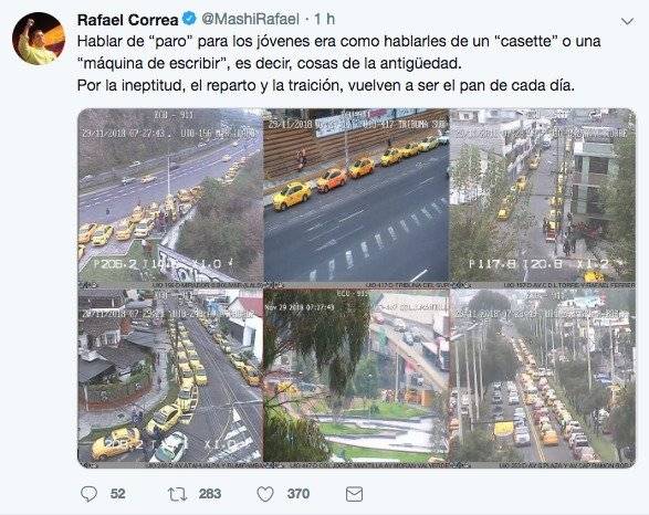 Paro de taxistas en Quito