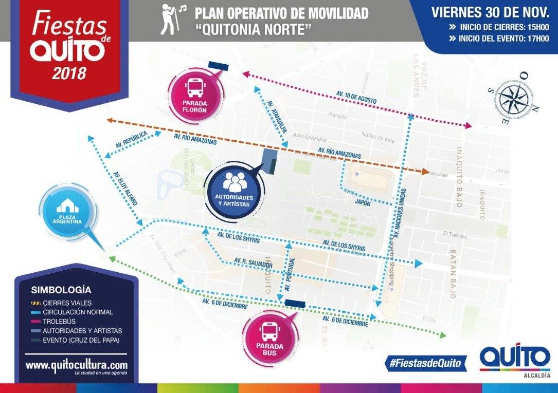 Fiestas de Quito: Estos son los cierres viales por los eventos de Quitonía
