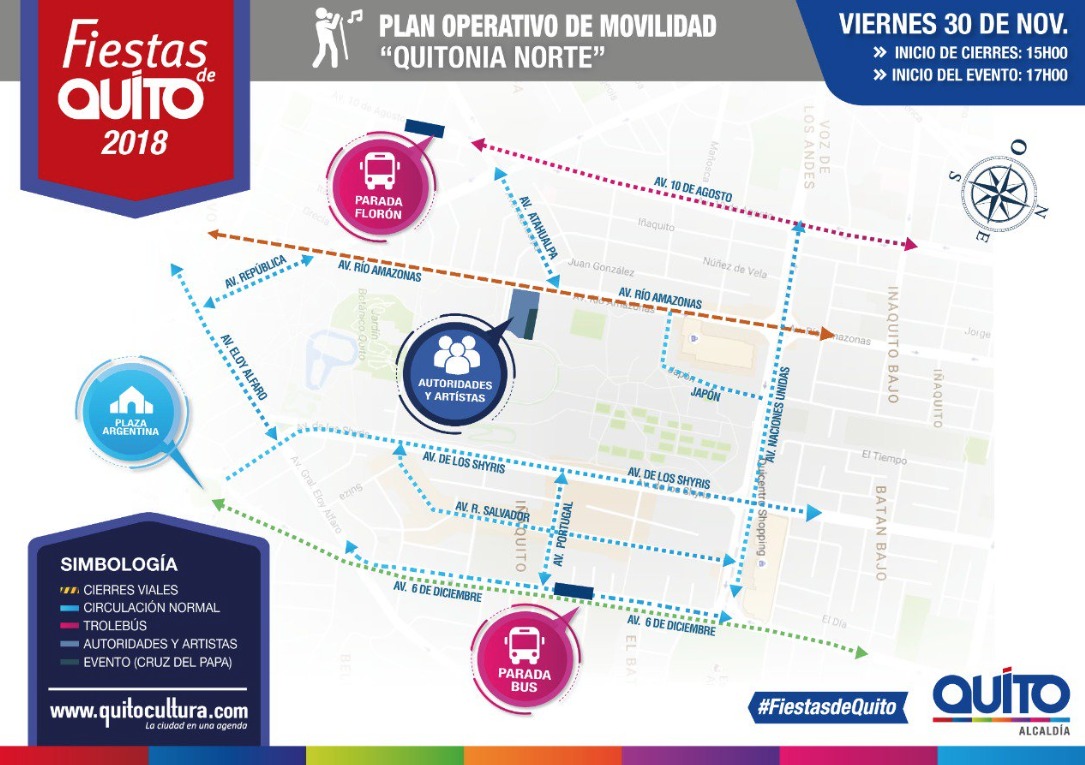Fiestas de Quito: Estos son los cierres viales por los eventos de Quitonía