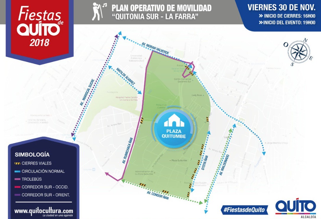 Fiestas de Quito: Estos son los cierres viales por los eventos de Quitonía