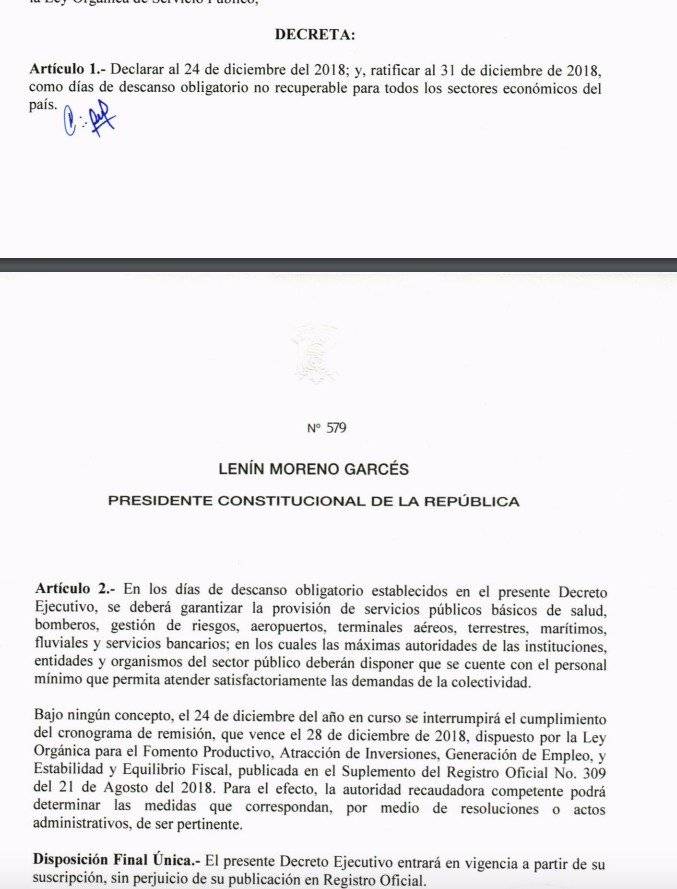 Navidad: El 24 y 31 de diciembre son declarados como días de descanso obligatorio