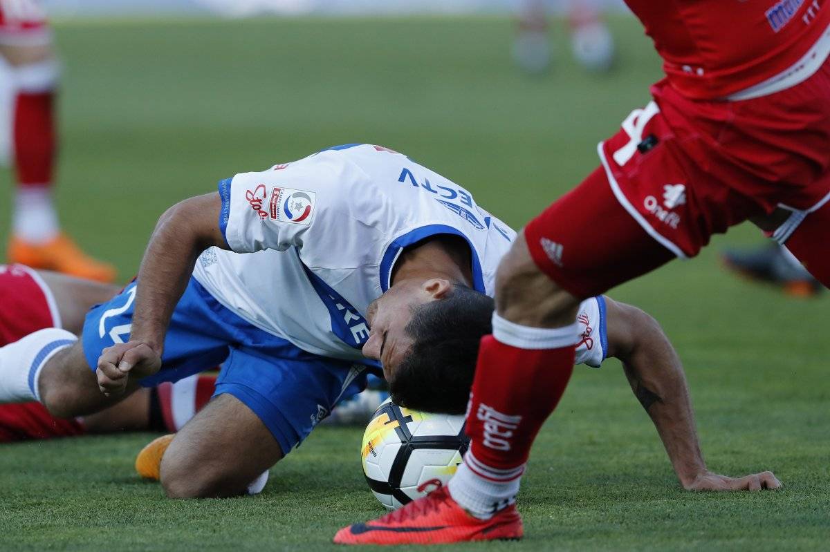 El recordado trancazo con la cabeza de Saavedra / imagen: Photosport
