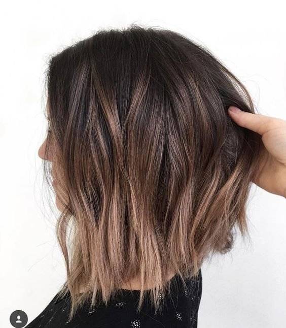 balayage en cabello negro