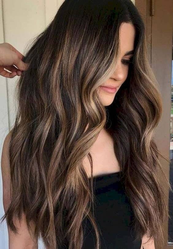 balayage en cabello negro