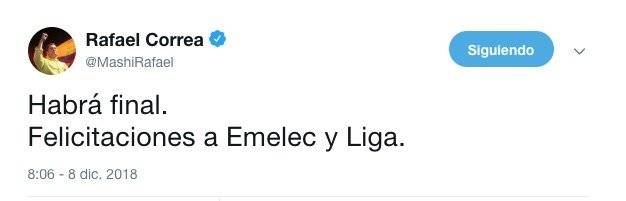 Tuit de Correa