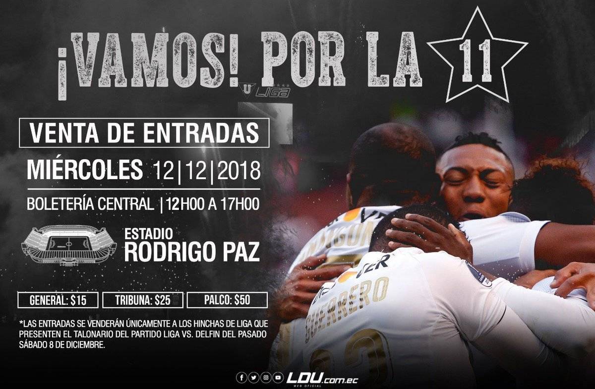 Entradas para el partido Emelec vs Liga