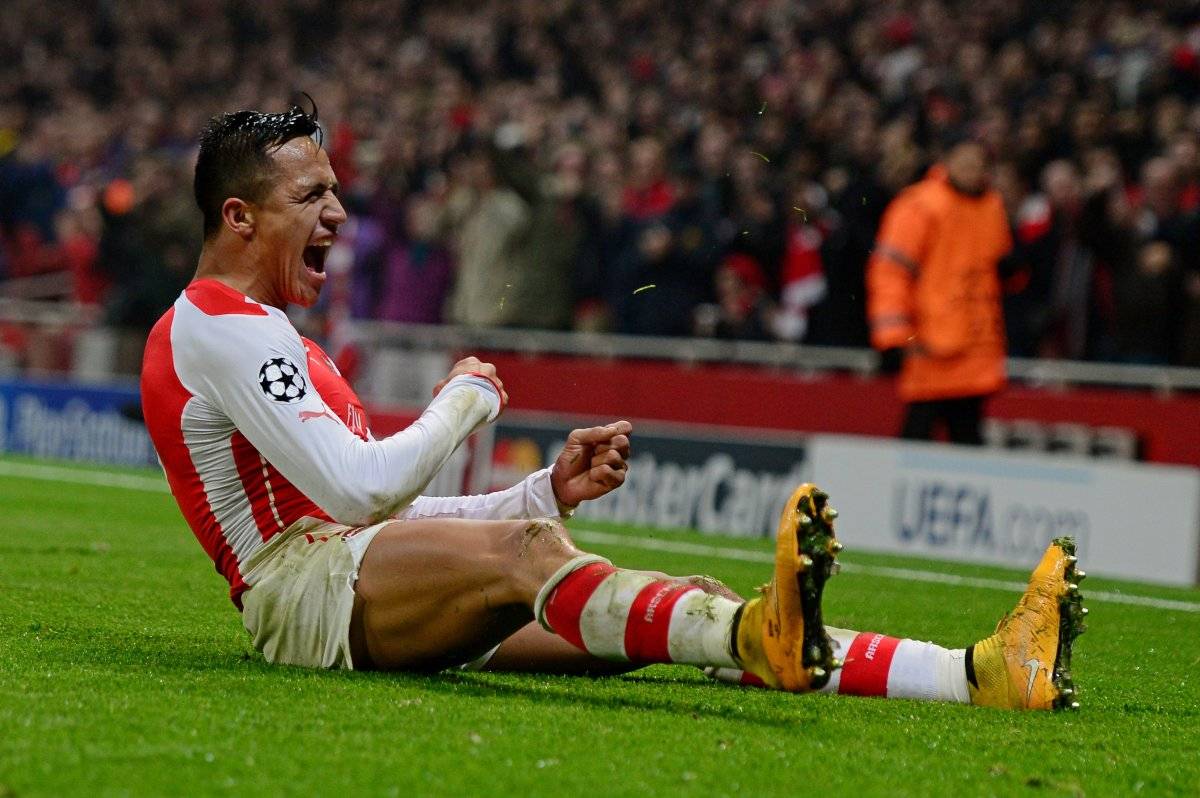 Alexis está a un gol de alcanzar a Alexis como máximo chileno anotador en Champions / imagen: Getty Images