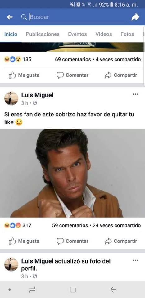 Luis Miguel hackeo