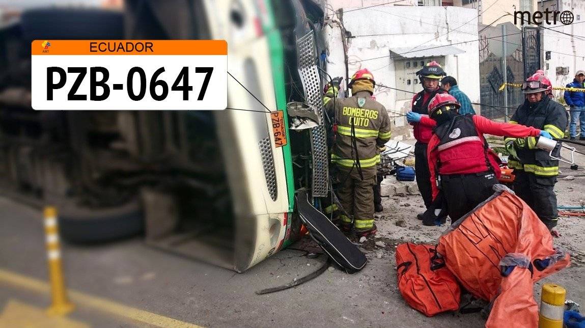 BUS accidentado en Conocoto
