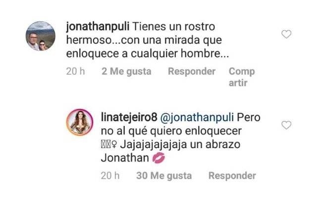 Captura de pantalla Instagram Lina Tejeiro