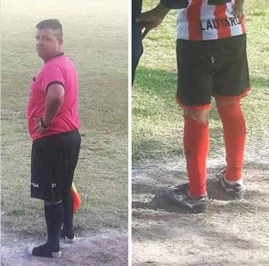 Árbitro y jugador