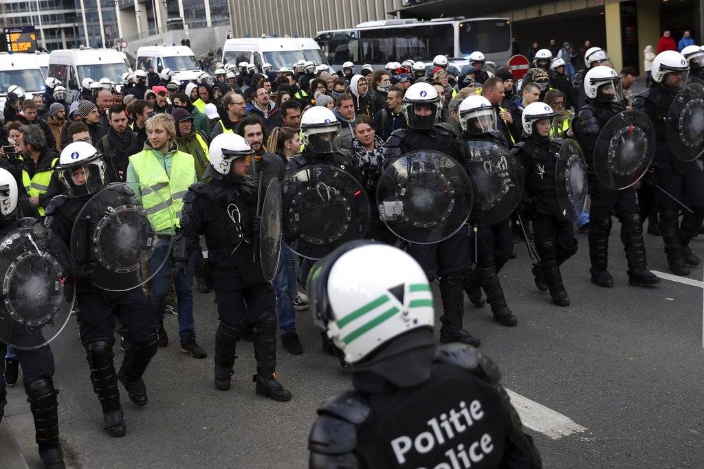 Protestas de los chalecos amarillos en Bélgica