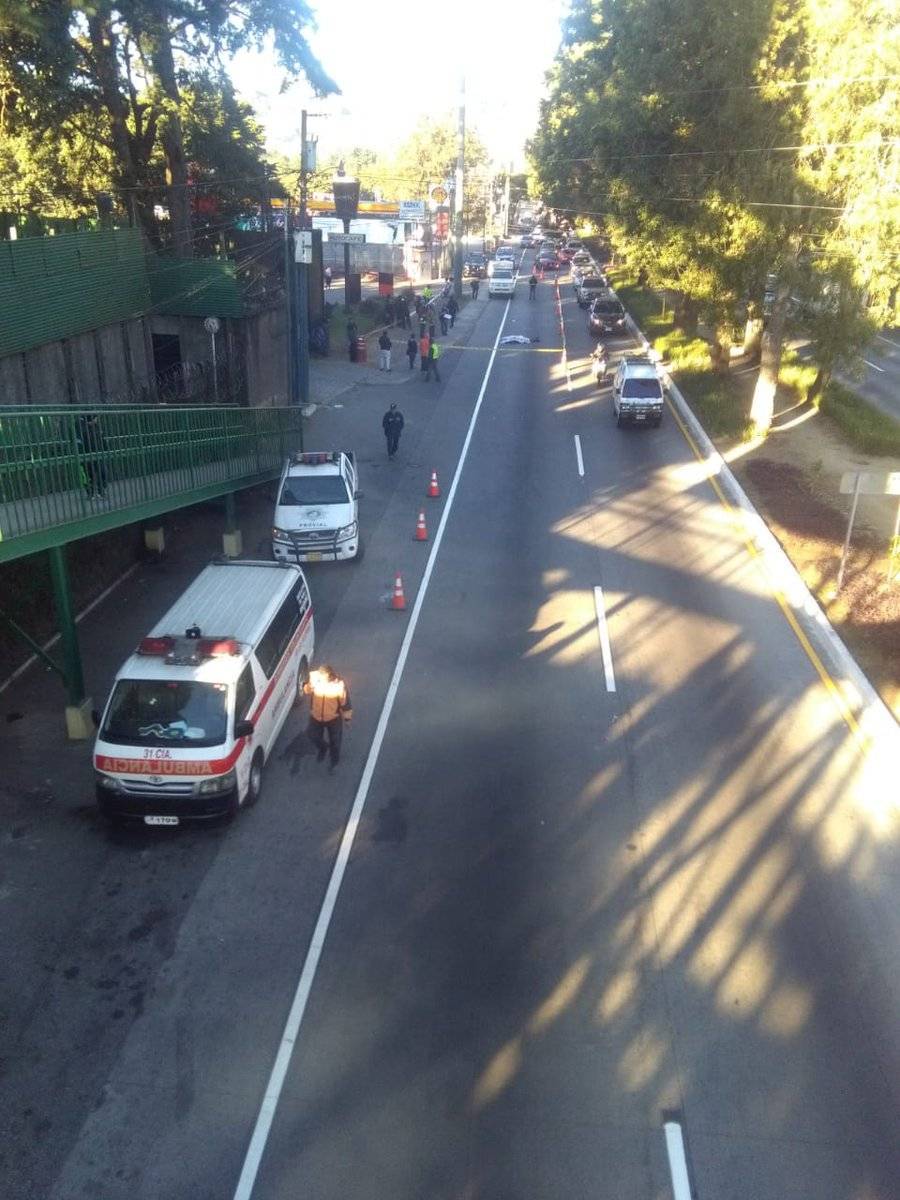 Persona atropellada en San Lucas Sacatepéquez