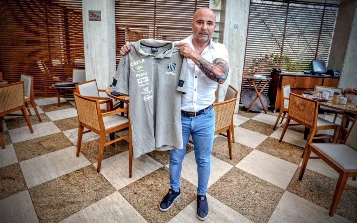 Sampaoli ya trabaja a full en Santos / imagen: Twitter Santos