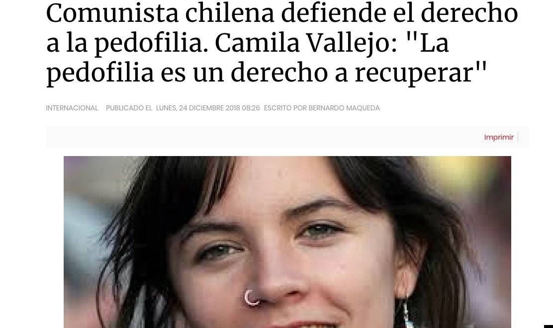 camila vallejo polémica