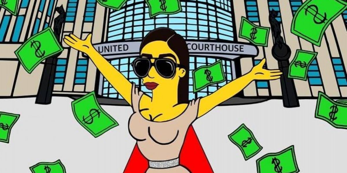 Emma Coronel derrocha dinero y glamour al estilo de "Los Simpson"
