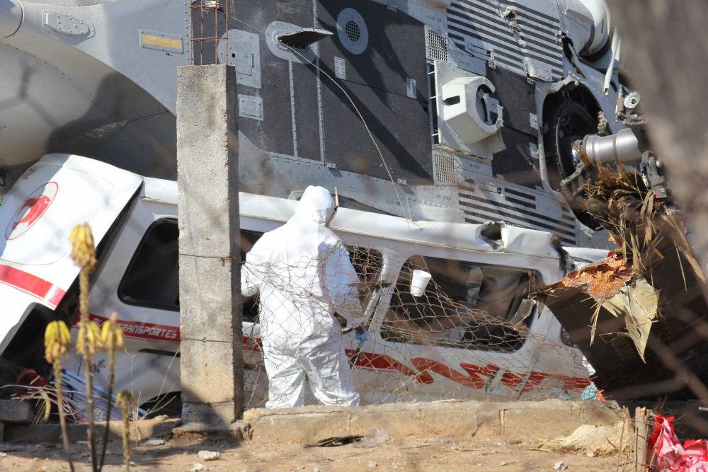 Desplome helicóptero en Oaxaca