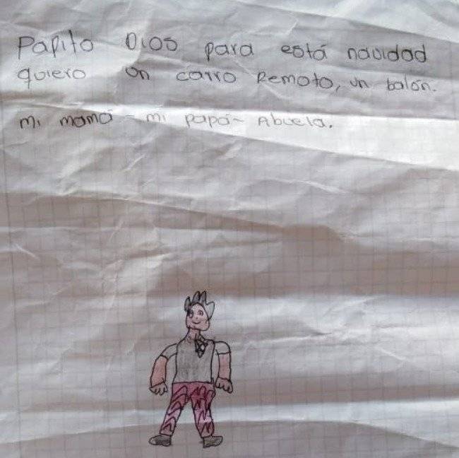 Carta Niño Dios