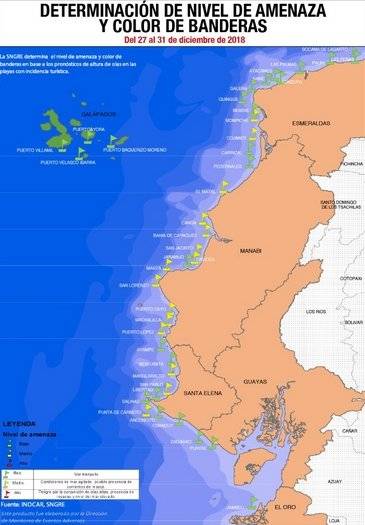 Condiciones de mar en Fin de Año