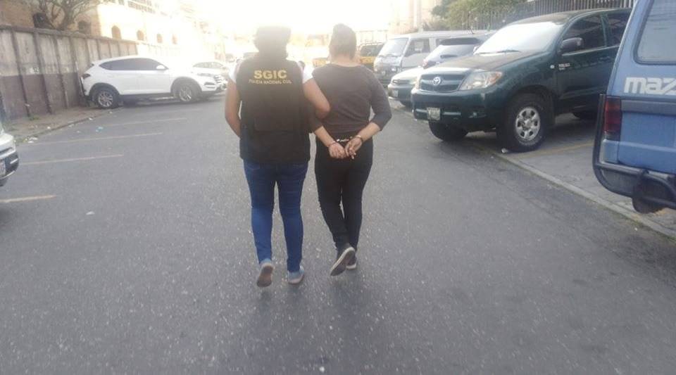 extorsionista capturada en zona 17