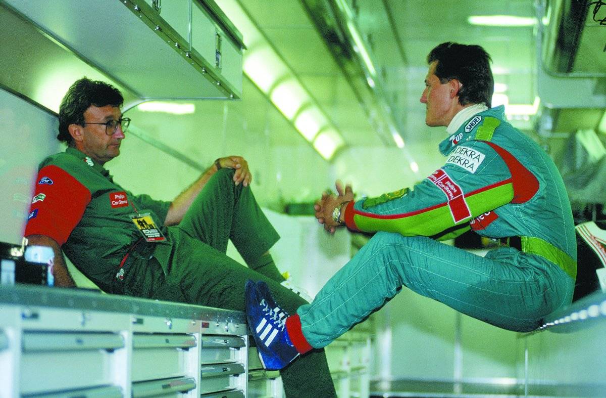 Schumacher na sua chegada à F1