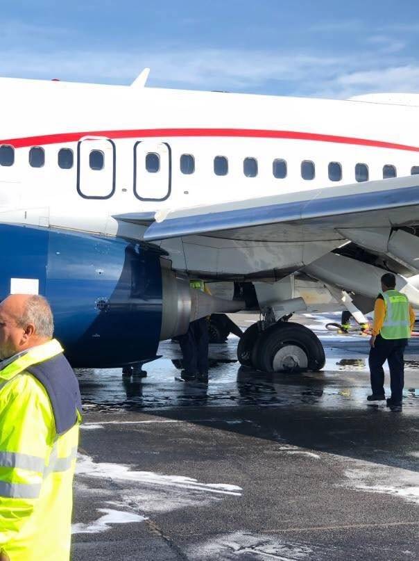 Neumáticos del vuelo después del incidente