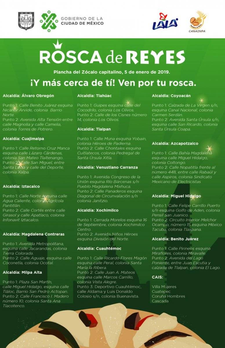 Rosca de Reyes en la Ciudad de México