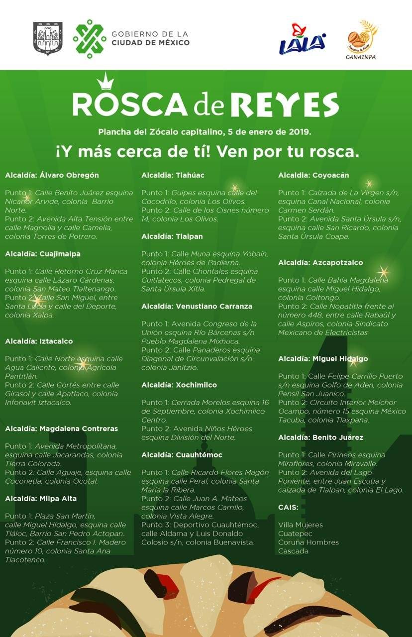 Rosca de Reyes en la Ciudad de México