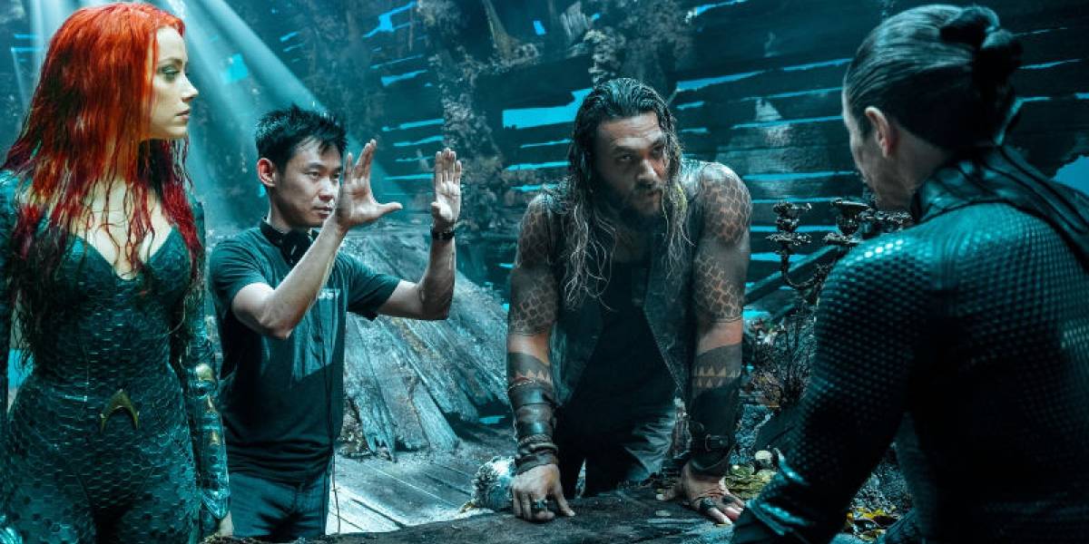 James Wan en el set de ‘Aquaman’. Crédito: Warner Bros.