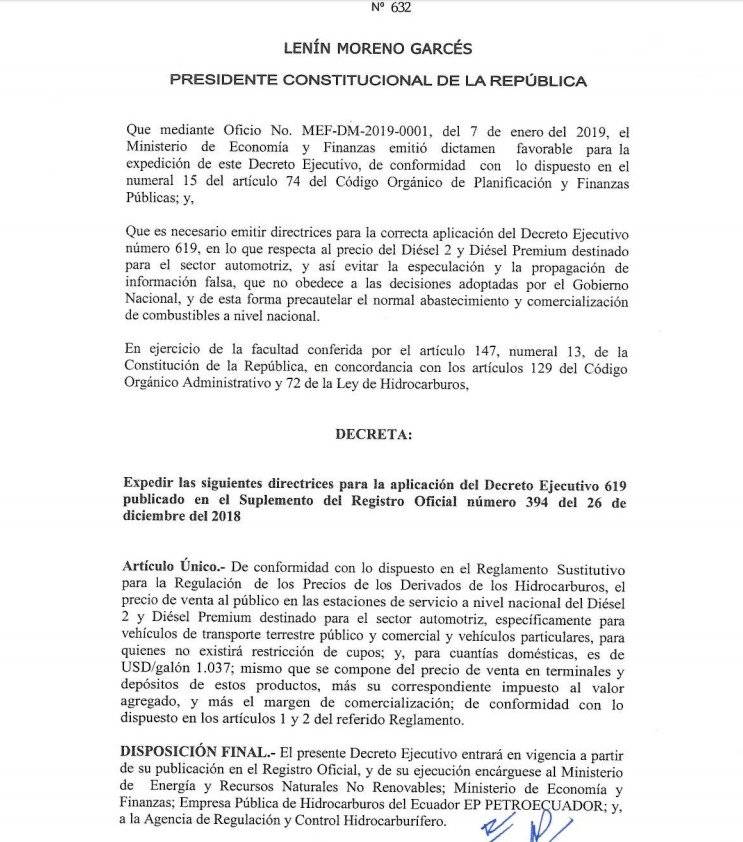 aclaratoria del Decreto 619