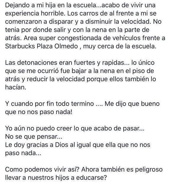 Mujer relata estresante experiencia en tiroteo de Cupey