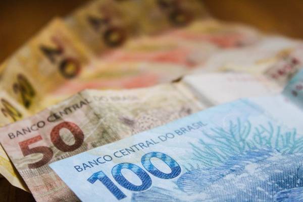 Dinheiro notas reais real nota real cédula real