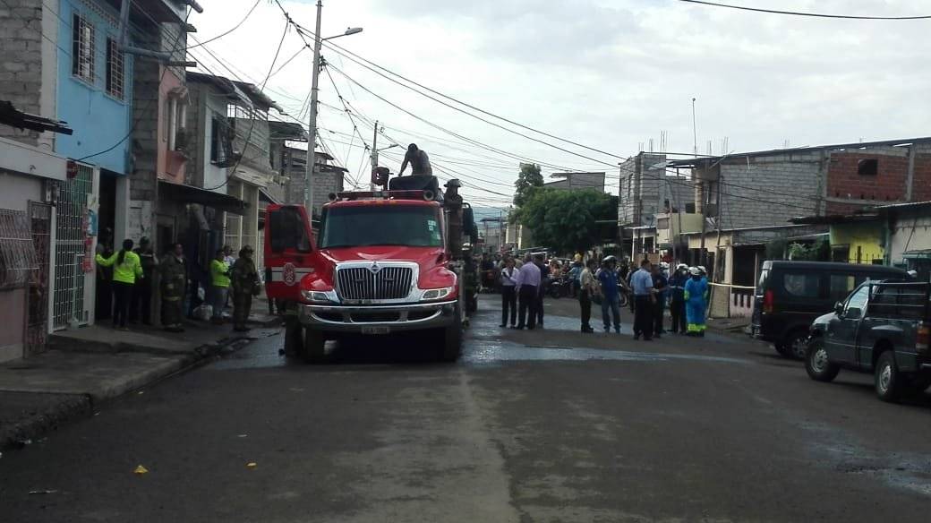 Incendio en el suburbio de Guayaquil