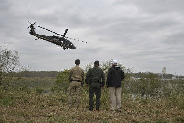 Trump en la frontera con México