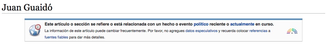 Una guerra virtual desatada en Wikipedia terminó con el bloqueo de la página en Venezuela Una guerra virtual desatada en Wikipedia terminó con el bloqueo de la página en Venezuela