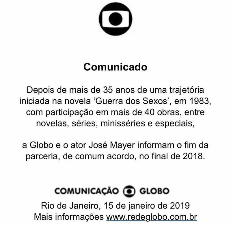 comunicado globo