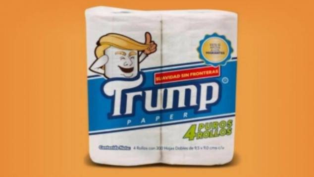 Papel higiénico de marca Trump