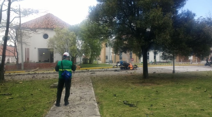 FOTOS atentado Bogota: Así quedaron los edificios cercanos a la Escuela General Santander