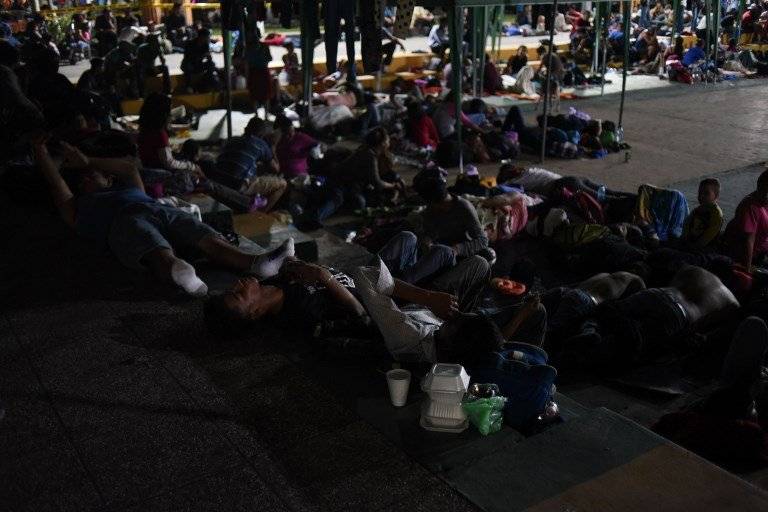 caravana de migrantes hondureños en Guatemala