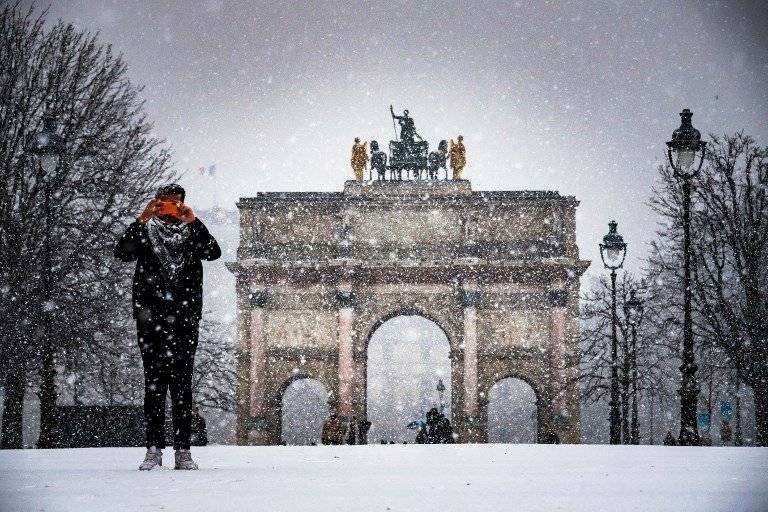 Tormenta invernal en Francia