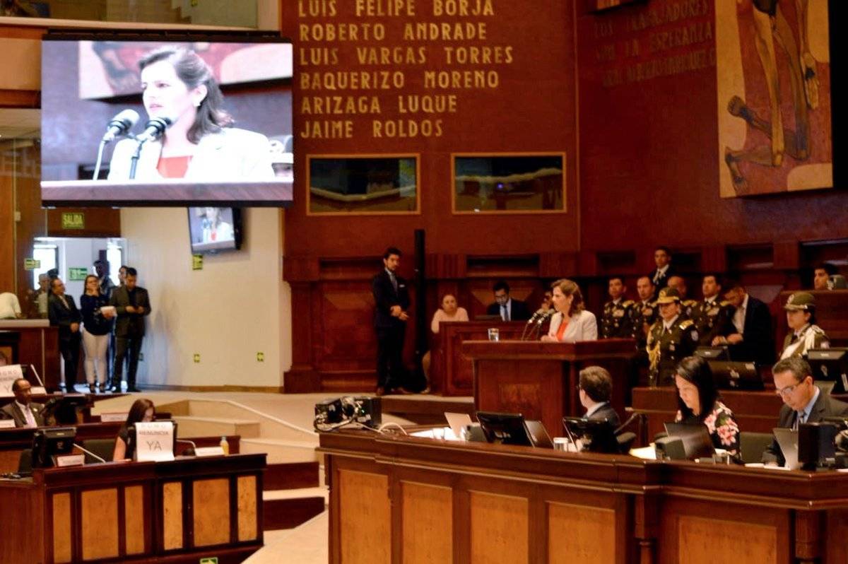 María Paula Romo en la Asamblea Nacional