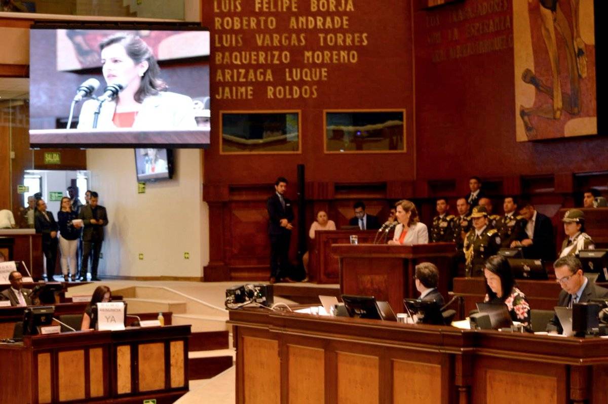 María Paula Romo en la Asamblea Nacional