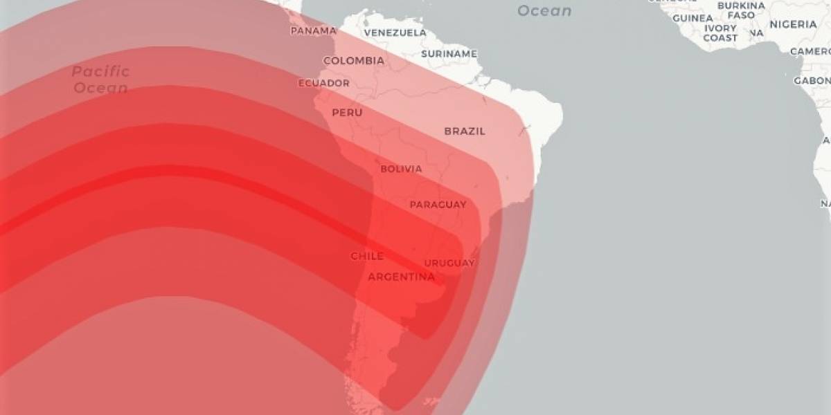 Este mapa indica los puntos de mayor visibilidad para el próximo eclipse solar total