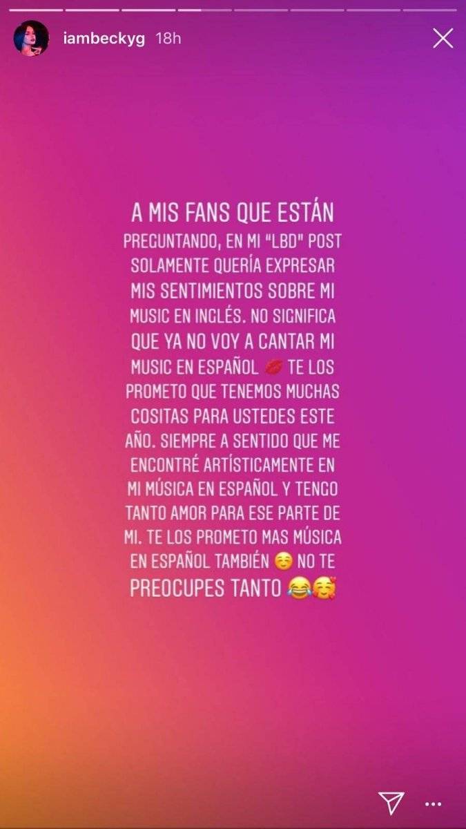 Becky G aclara su futuro en la música hispana